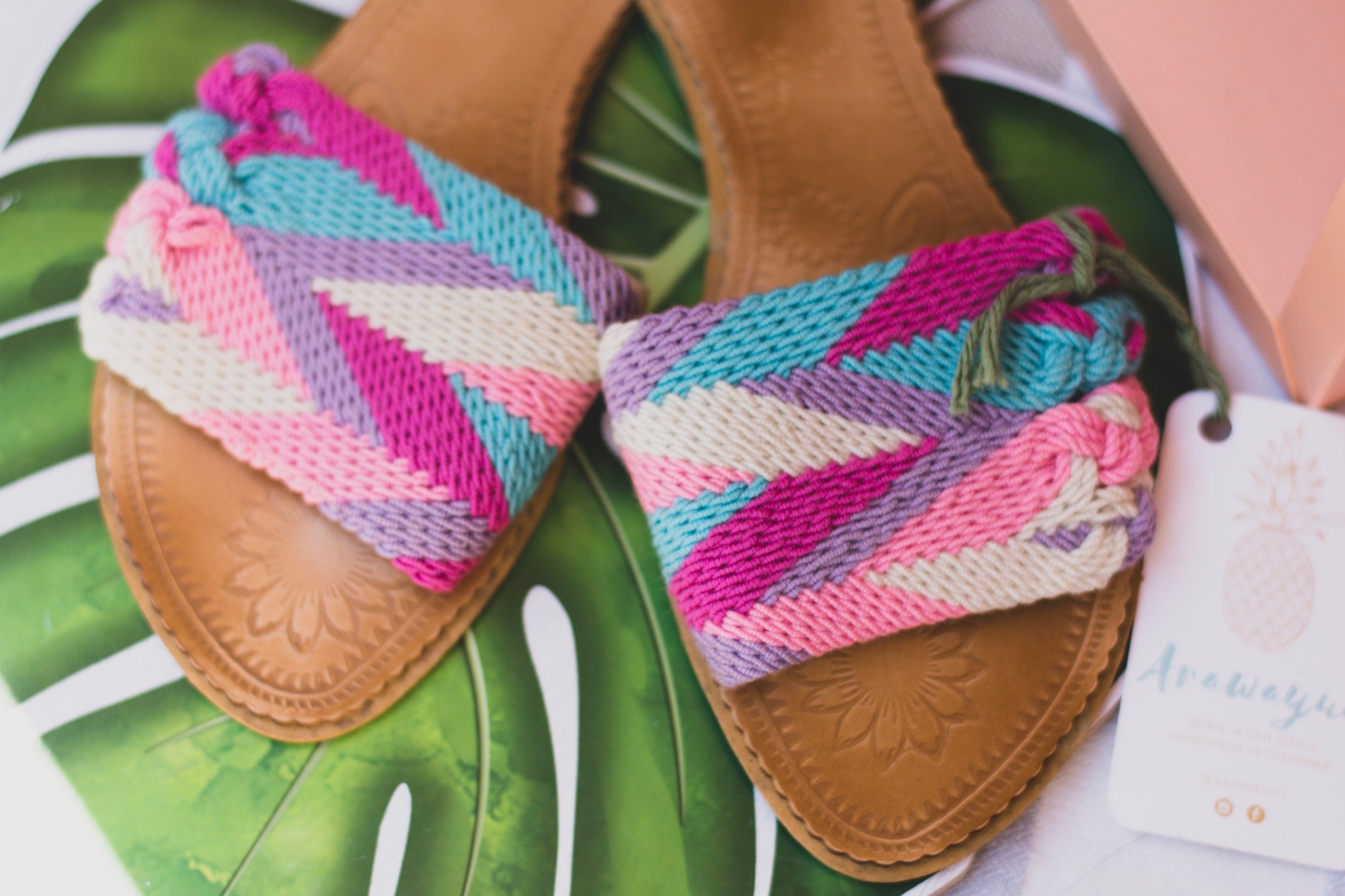 Boho-Chic Wayuu Slide Sandals