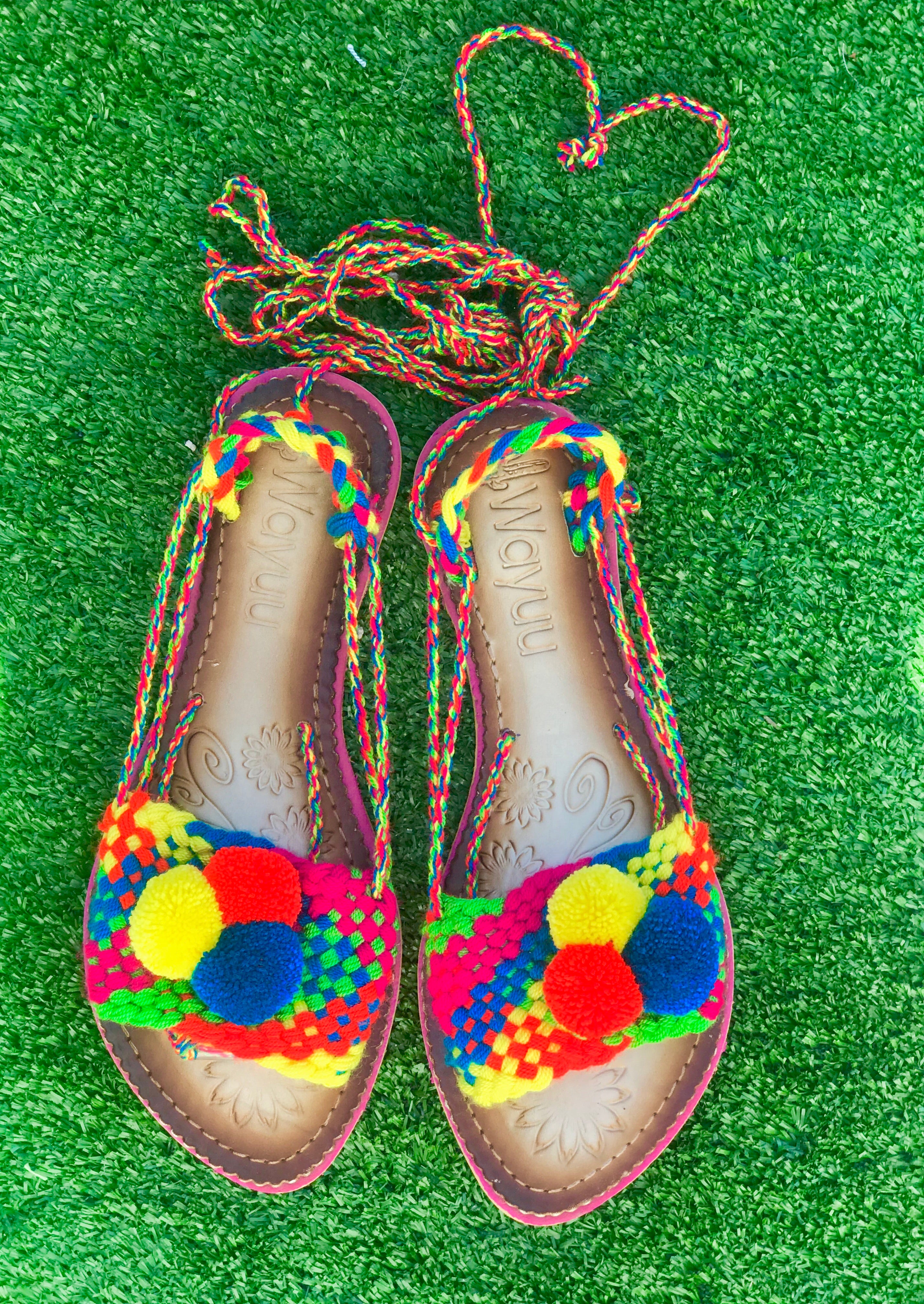 Boho-Chic Wayuu Sandals | Iris