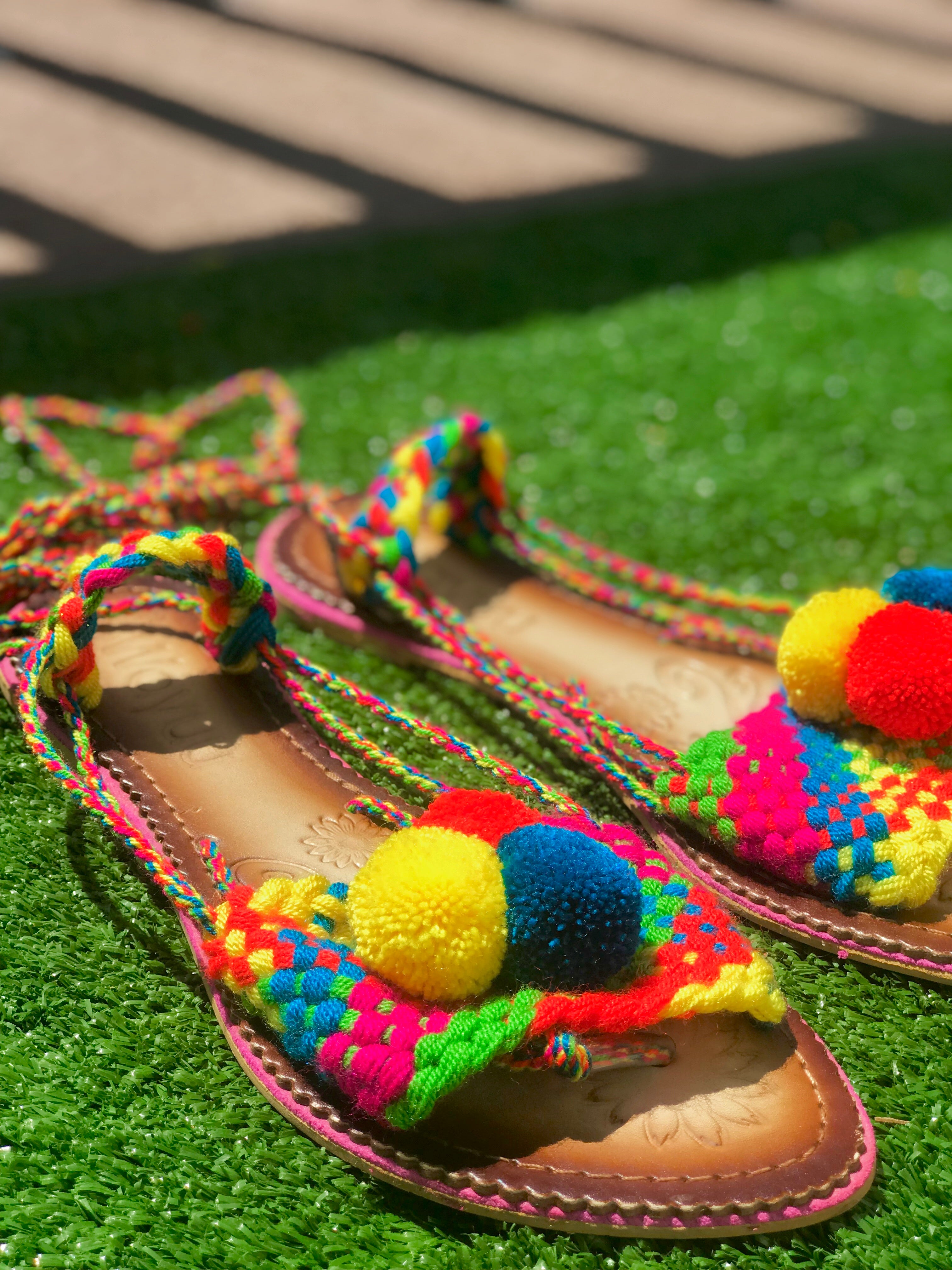 Boho-Chic Wayuu Sandals | Iris