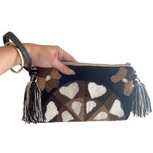 Wayuu Clutch Bag | Black & Brown